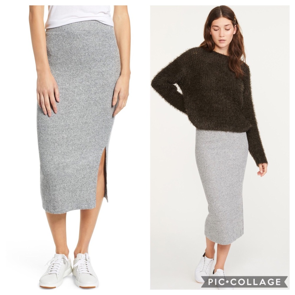NWT Lou & Grey Ribbed Midi Skirt